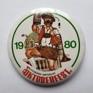Octoberfest Kitchener Waterloo Ontario 1980 Pinback Button Pin
